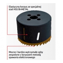 Wiertło koronowe otwornica bi-metal HSS-Co fi 114mm